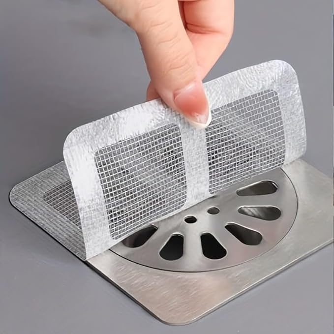 Clog-free drains! Easy-to-use, waterproof, disposable stickers trap hair and debris—perfect for kitchens, bathrooms